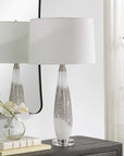 Quinn - Table Lamp - White & Silver