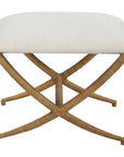 Expedition - White Fabric Small Bench