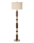 Stacked - Wooden Floor Lamp - Dark Brown
