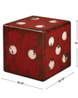 Dice - Accent Table - Red