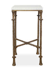 Penelope - Marble Accent Table - Brass / White