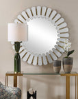 Miran - Glass Round Mirror - White