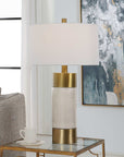 Adelia - Ivory & Brass Table Lamp