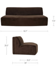 Naomi - Convex Sofa - Dark Brown