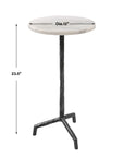 Puritan - White Marble Drink Table
