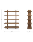 Casey - Large Standard Bookcase - Dark Brown