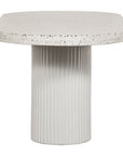 Lyon - Outdoor Cement Dining Table - Pearl Silver