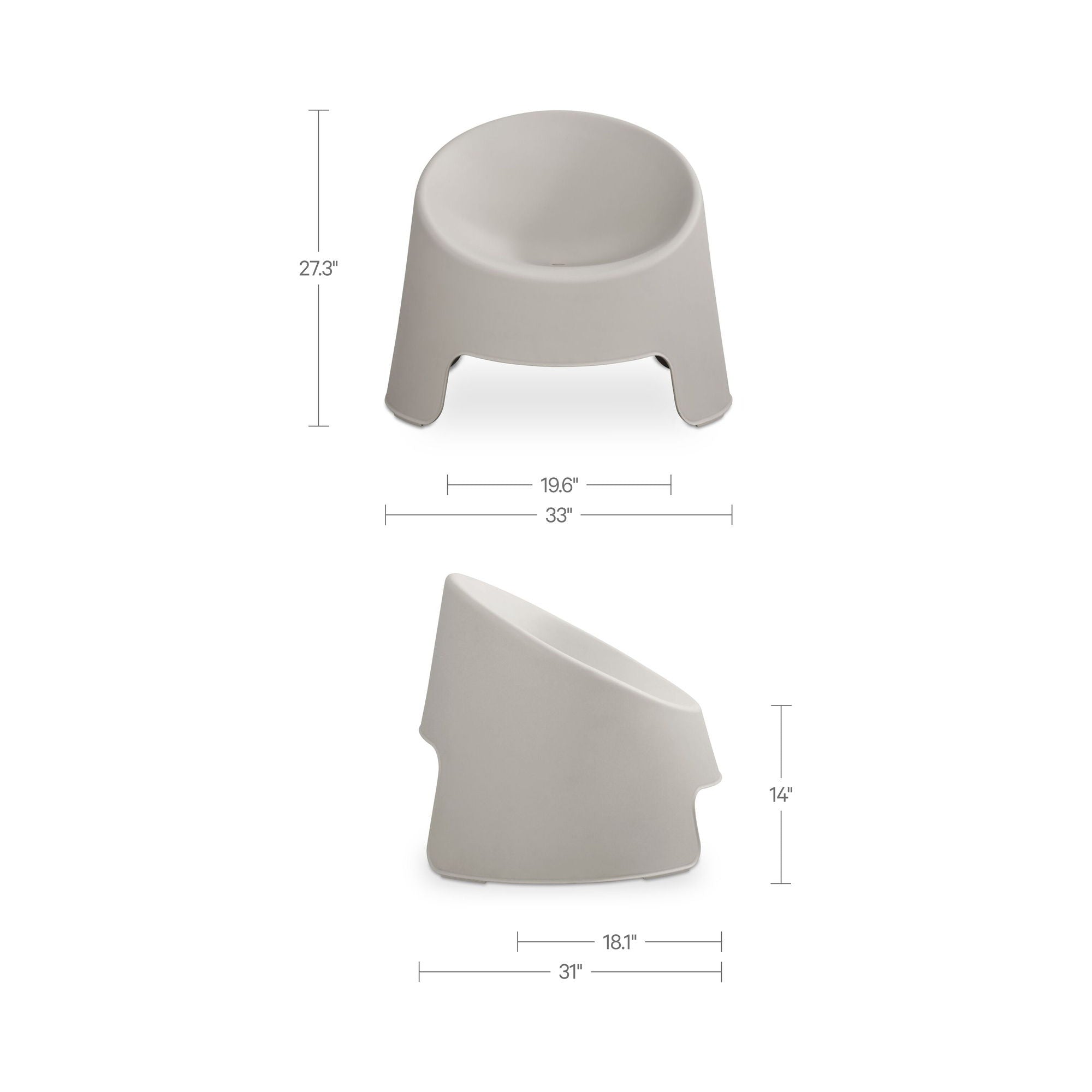 Nolla - Outdoor Accent Chair (Set of 2) - Light Gray