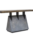 Vessel - Industrial Console Table - Dark Brown & Dark Gray