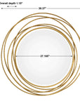 Whirlwind - Round Mirror - Gold