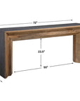Vail - Reclaimed Wood Console Table - Dark Brown