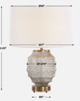 Acosta - Ribbed Table Lamp - Gray