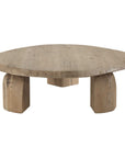 Tiernan - Reclaimed Oak Round Coffee Table - Woodtone