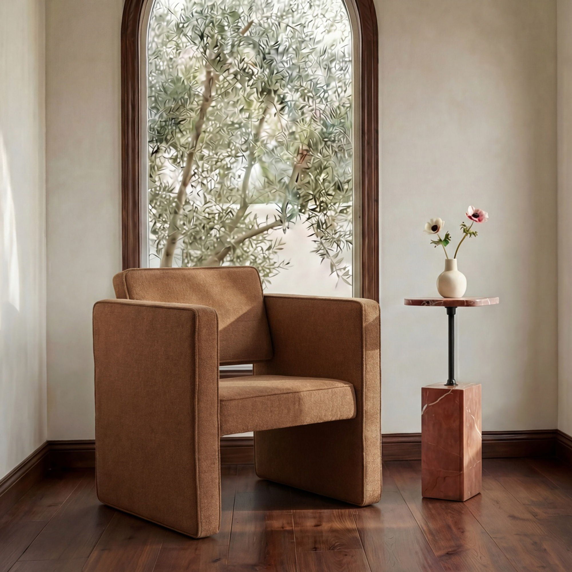 Harris - Accent Chair - Black / Beige Weave