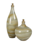Cascade - Glass Bottles (Set of 2) - Green