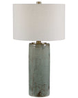 Callais - Crackled Table Lamp - Aqua