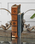 Lounging Reader - Antique Bookends (Set of 2) - Dark Brown