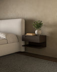 Jonah - Floating Nightstand - Dark Brown