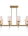 Awyr - 8 Light Linear Chandelier - Bronze