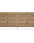Coast - 6 Drawer Rattan Chest - Woodtone