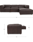 Form - Lounge Modular Sectional - Espresso Brown