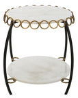 Chainlink - Marble Side Table - White