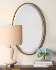 Twisted Branch - Oval Mirror - Gold