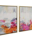Color Theory - Framed Abstract Art (Set of 2) - Pink