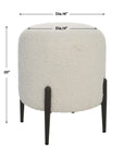 Arles - Shearling Ottoman - White