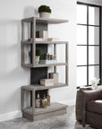 Nicasia - Modern Etagere - Pearl Silver