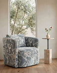 Caro - Side Table Travertine - Beige / Dark Gray