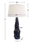 Kavos - Geometric Blue Table Lamp