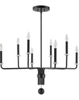 Ebony - Elegance 8 Light Chandelier - Black