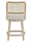 Oasis - Dockside Swivel Counter Stool - White / Beige