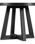 Chapman - Shou Sugi Ban Petite Round Dining Table - Black