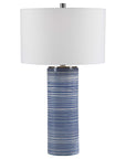Montauk - Striped Table Lamp - Blue