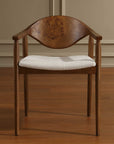 Augusta - Burl Dining Chair - Brown,White