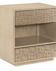 Geometry - Nightstand - Polished Limestone