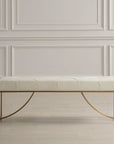 Swale - Ivory Leather Bench