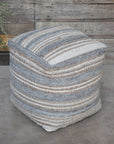 Mesick - Handwoven Pouf - Gray