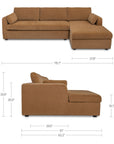 Burrow - Sleeper Sectional With Right Storage Chaise - Ginger