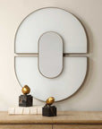 Encase - Modern Oval Mirror - White