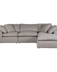 Terra - Livesmart Fabric Condo Lounge Modular Sectional - Light Gray