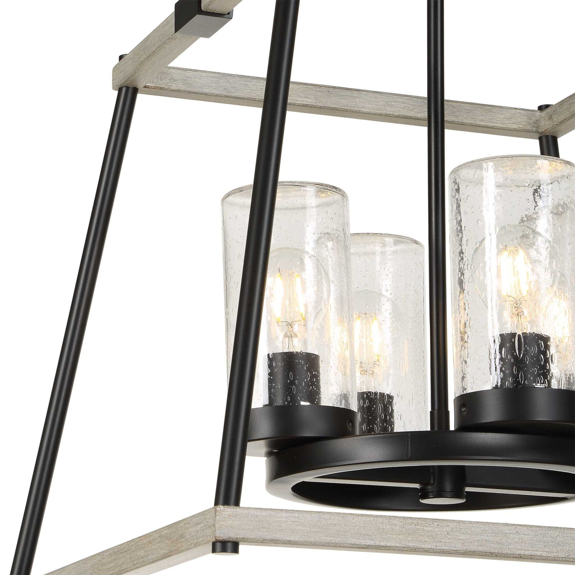 Edgecomb - 4 Light Indoor-Outdoor Pendant - Black / Gray