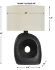 Peephole - Outdoor Bronze Table Lamp - Black