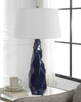 Kavos - Geometric Blue Table Lamp