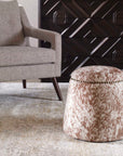 Gumdrop - Hide Ottoman - Light Brown