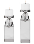 Lucian - Candleholders (Set of 2) - Nickel