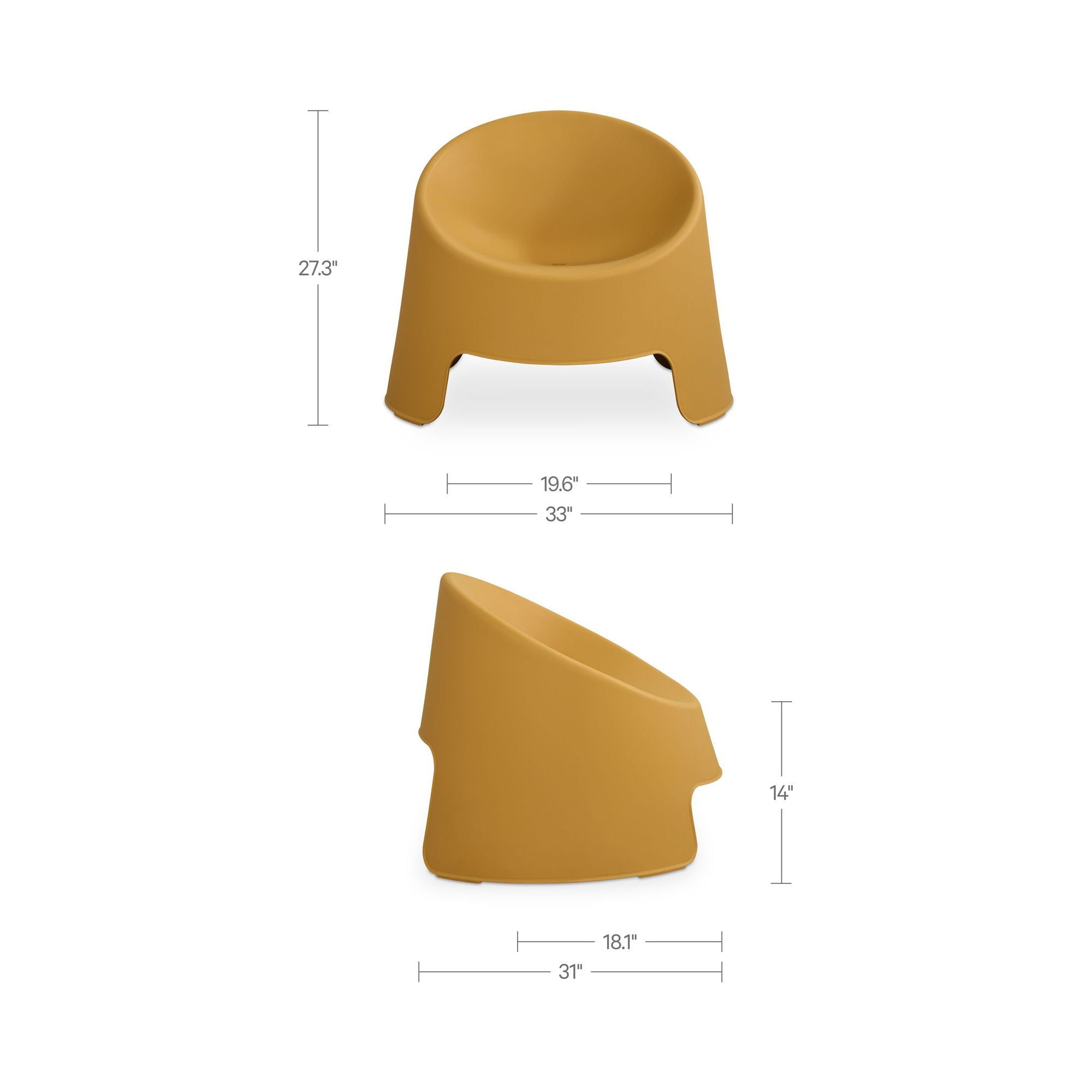 Nolla - Outdoor Accent Chair (Set of 2) - Yellow
