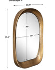 Bradano - Brass Arch Mirror - Bronze